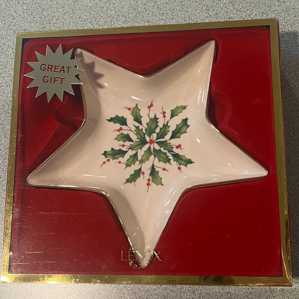 Lenox Holiday Star Candy Dish